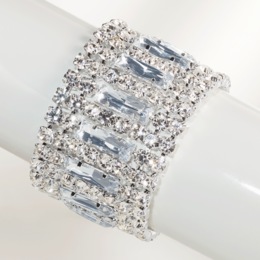 Crystal Rectangle Wide Bracelet, , large