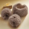 Faux Fur Earmuff and Cuff Set, , large