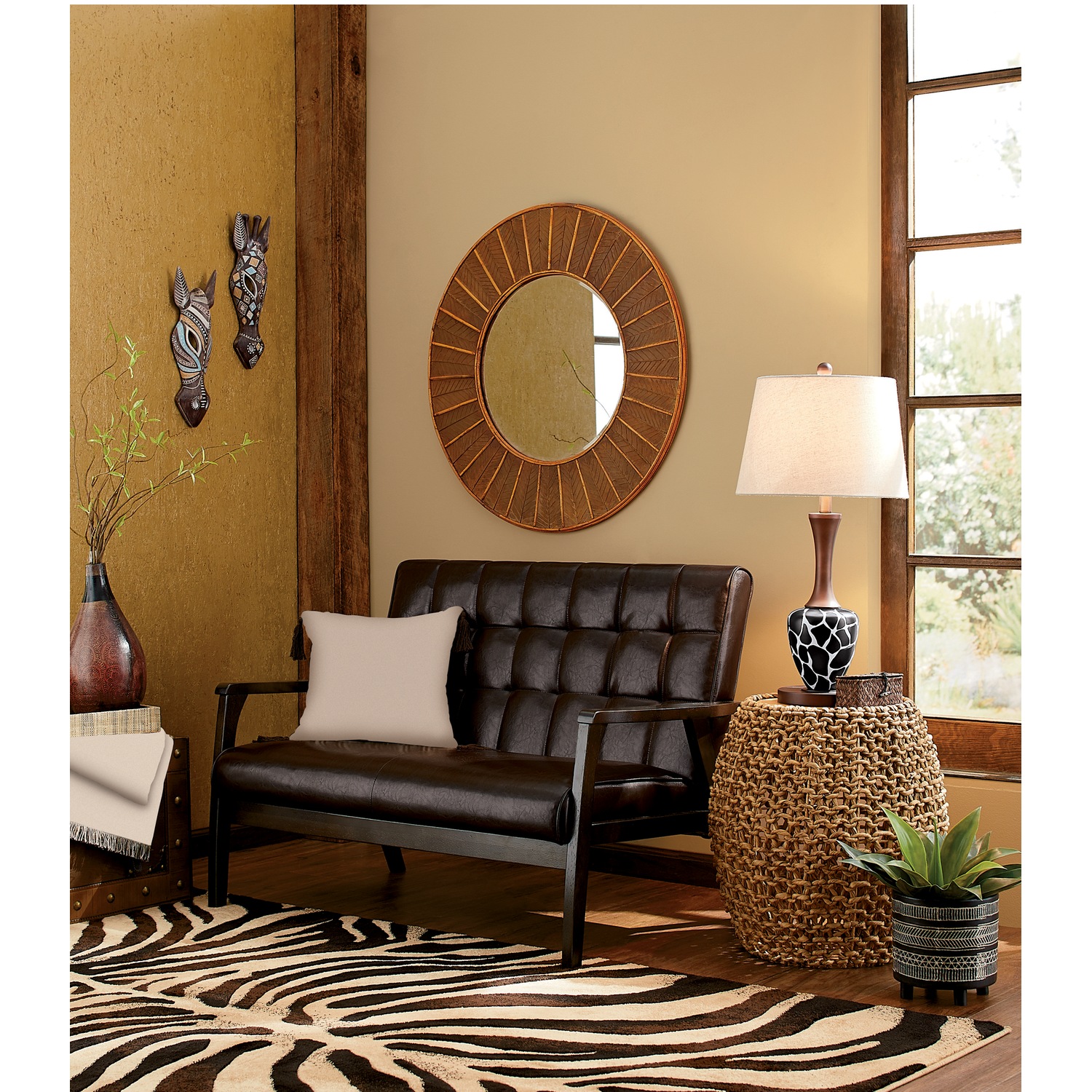 Tribal Safari Wall Mask Midnight Velvet