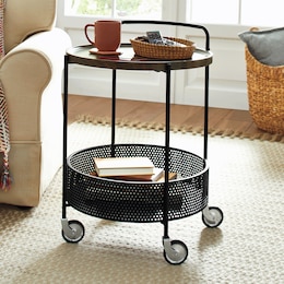 Tray-Top Rolling Accent Table, , large