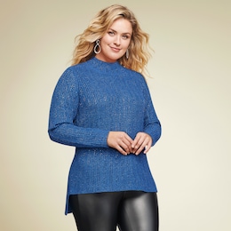 Sparkle of My Eye High-Low Sweater, , large