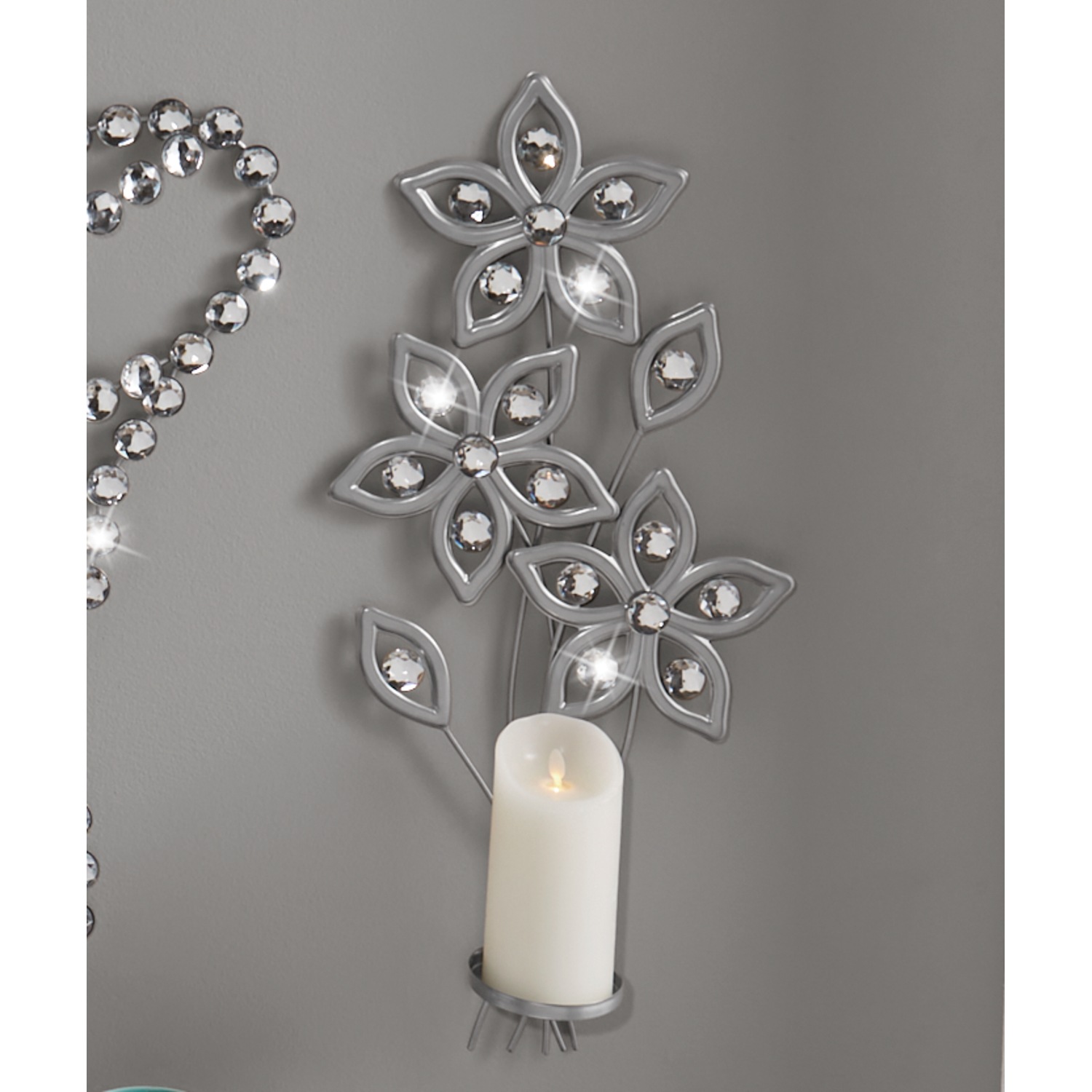Gem Flowers Wall Sconce Midnight Velvet