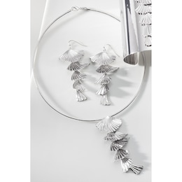 Metal Shell Collection Necklace, , large