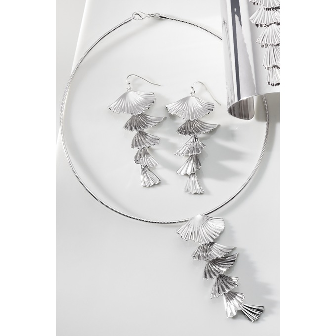 Metal Shell Collection Necklace, , large