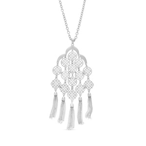 Medallion/Tassel Necklace, , large