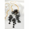 3-D Floral Necklace & Earring Set, , large