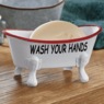Bathtub Soap Dish, White Red, large