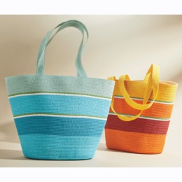 Multi Color Straw Tote, , large