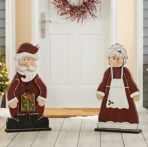 Wooden Mr. or Mrs. Claus, , large