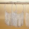 Crystal Fringe Hoops, , large