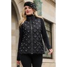 Krystal Embellished Puffer Vest, , large