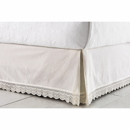 Scalloped Crochet Bedskirt, , large