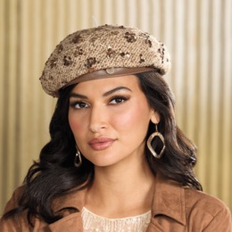 Tweed Sequin Cap, , large
