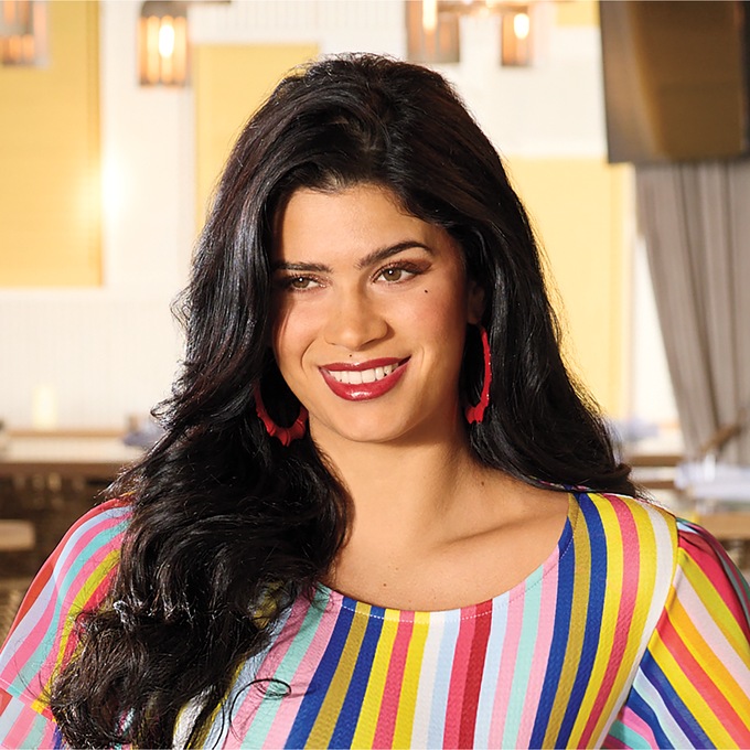 Color Bamboo Hoops, Red, large