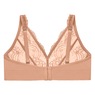 Lace Women's Bralette with Soft Stretch Lace and Wireless Comfort, Nude, large
