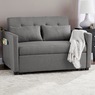 Cali Convertible Loveseat with Pullout Bed, Gray, large