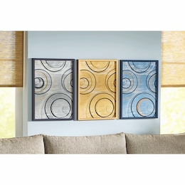 Set of 3 Swirl Wall Art, , large