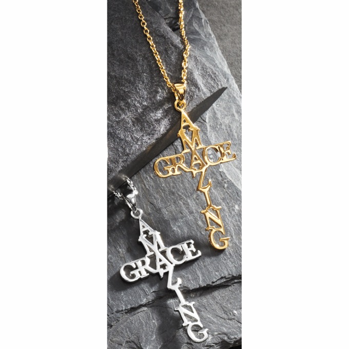 Amazing Grace Cross Pendant, , large