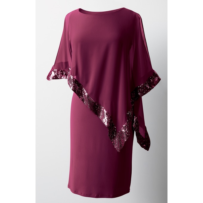 Clarice sequin on sale cape dress