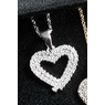 Lab-Created Diamond Heart Pendant  - .50 CTTW, , large