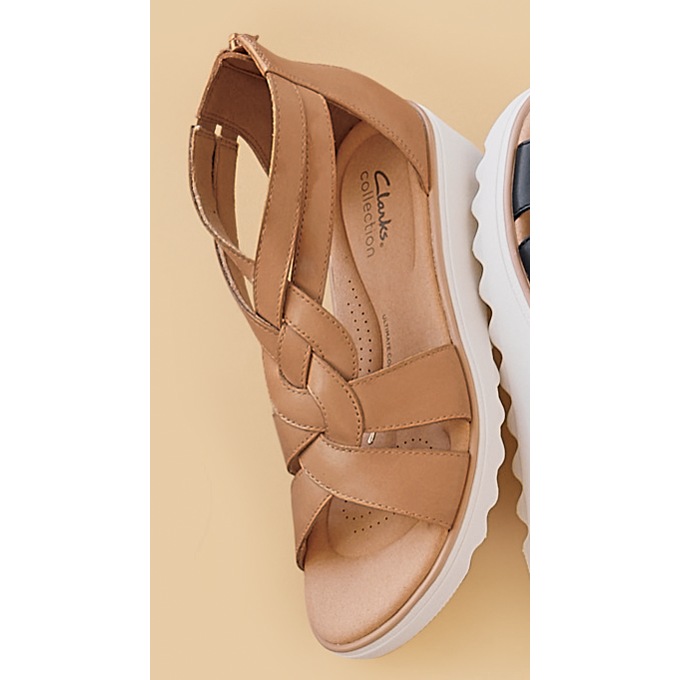 Clarks Jillian Bright Wedge Sandal, , large