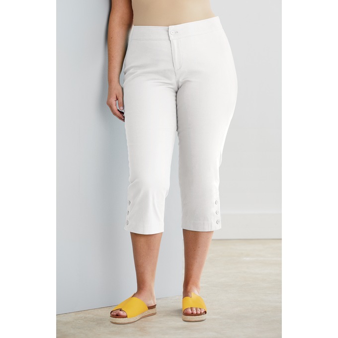 Button-Leg Capri, , large