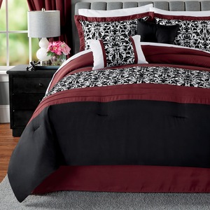 Camden Flocked 10-Piece Bed Set, , large