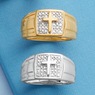 Men&#39;s Diamond Cross Ring, , large