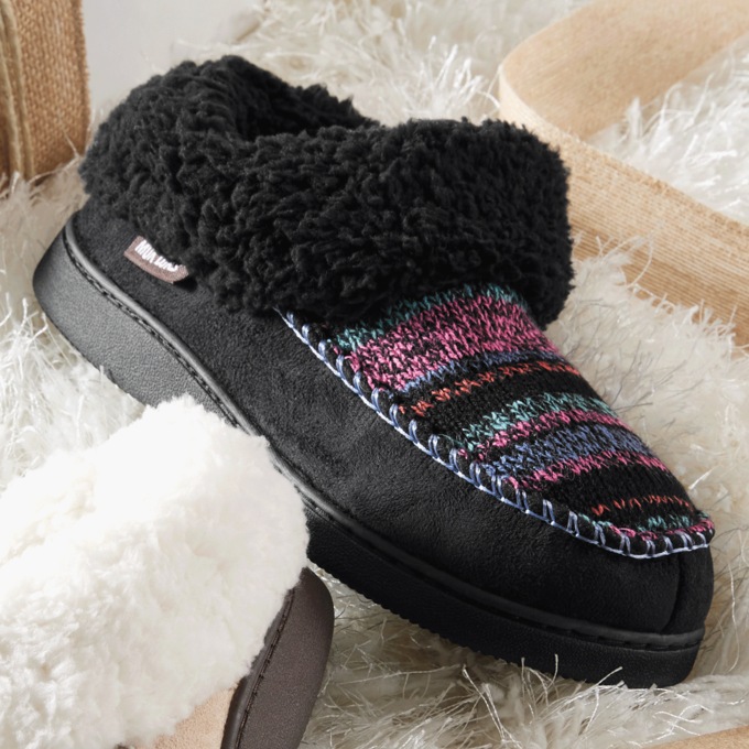 MUK LUKS Minerva Slipper, Black, large