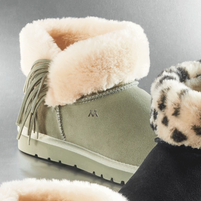 Mykos Amari Sheepskin Genuine Suede Bootie, , large