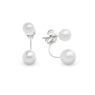 10K Gold Front/Back Ball Post Earrings, , large