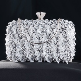 Bead and Sequin Clutch, , large