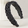 Braided Headband, Off Black, large