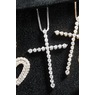Lab-Created Diamond Cross Pendant  - .50 CTTW, , large