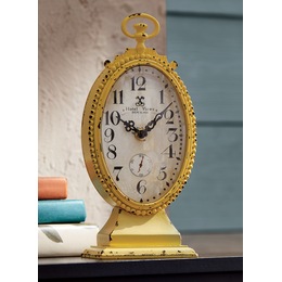 Yellow Tabletop Clock, , large
