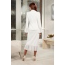 Jestine Pearl-Embellished Skirt Suit for Women with Chiffon Ruffles, , large