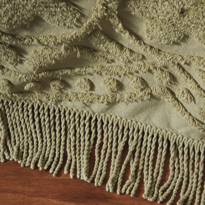 Emily Chenille Bedspread, Sage, large