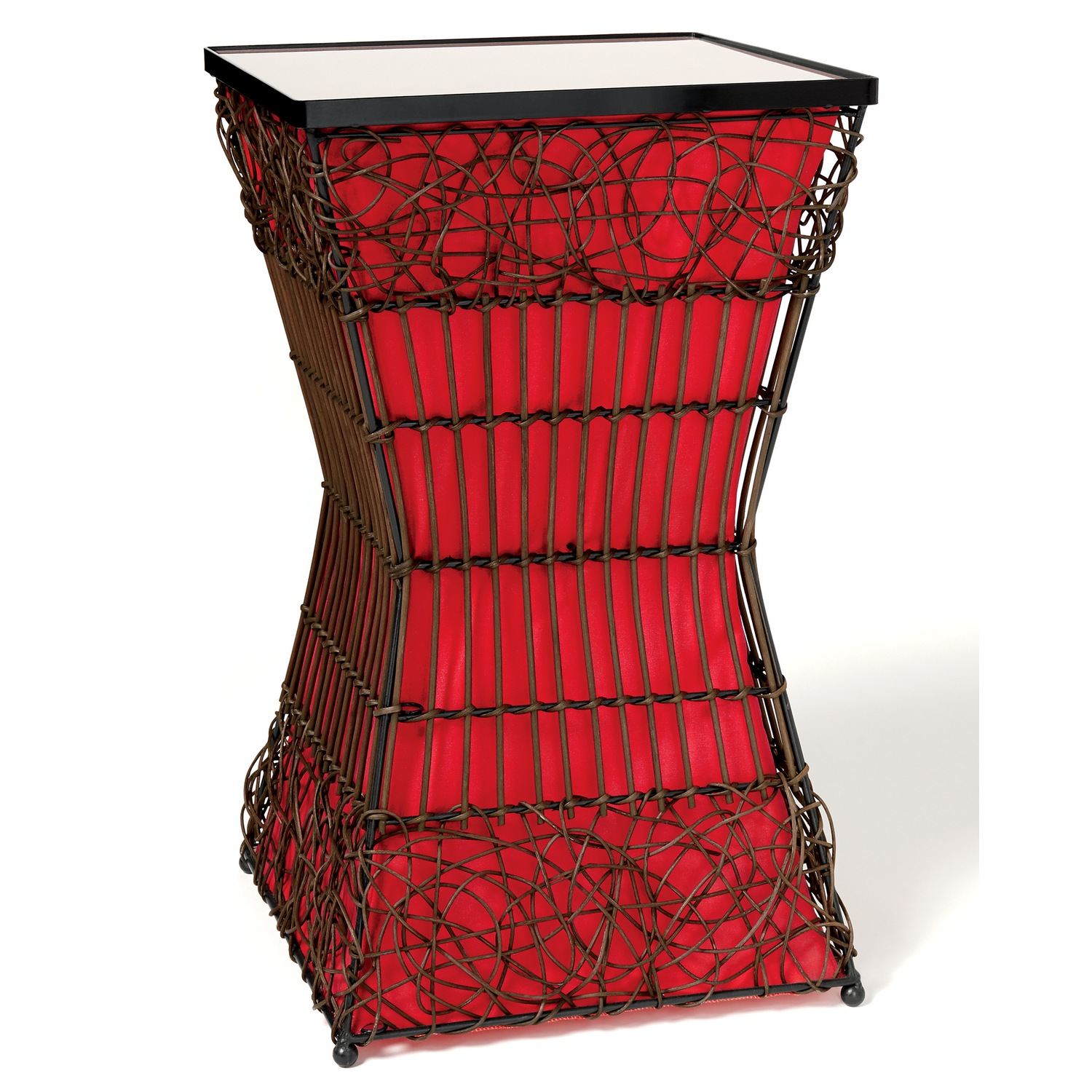 Zain Lighted Rattan End Table