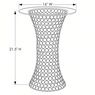 Crystal Beaded Lit Accent Table with Glass Top, Black, large