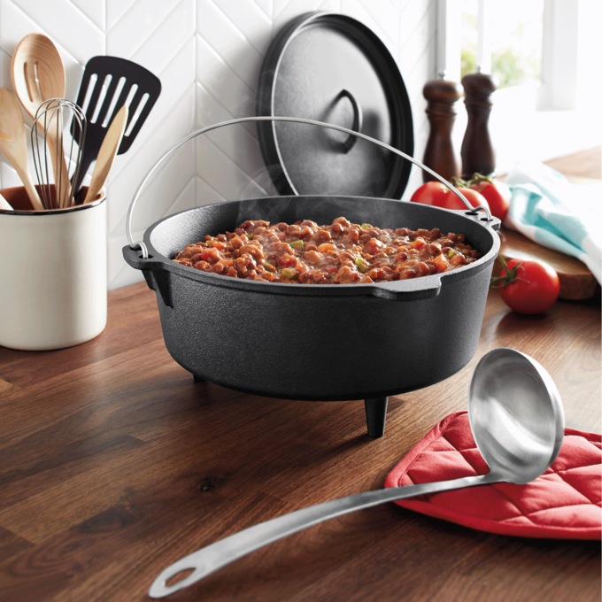 Preseasoned Cast Iron 6-quart Covered Dutch Oven, , large