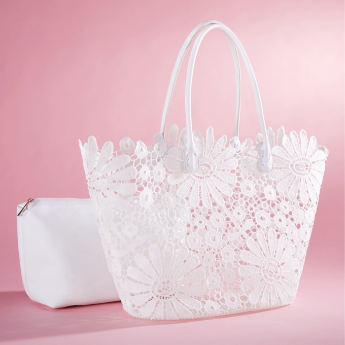 2-Piece Lace Tote Set, , large