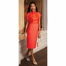 Organza Bodice Sheath Dress, , large