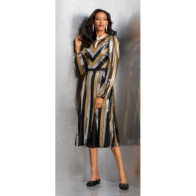 Daryann Sequin Dress, , large
