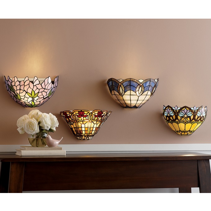 Floral Stained Glass Wallchiere, , large