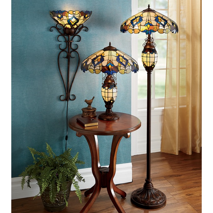 Wicklow Stained Glass Lamps and Wallchiere, , large