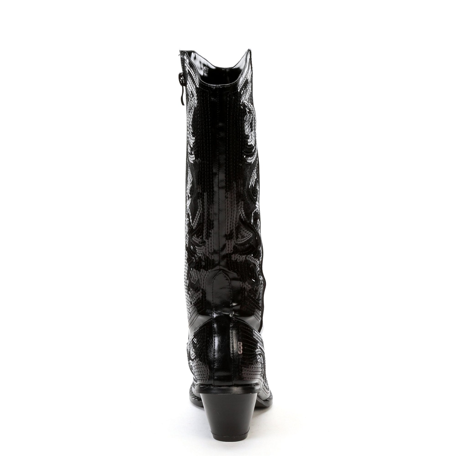 sequin biker boots