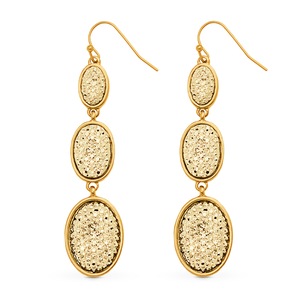 Oval Glitter Earrings, , large