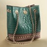 M.C. Handbags Macy Croco Bucket Bag, , large