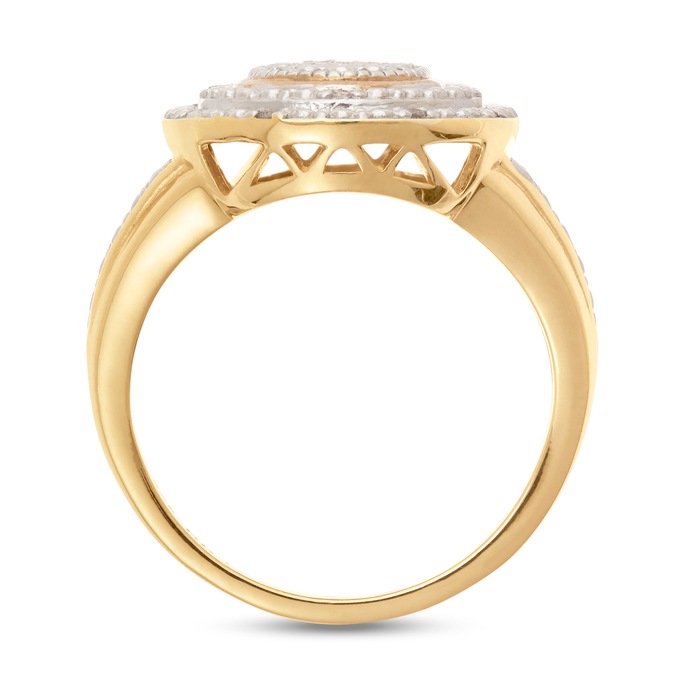 Diamond Oval Cluster Ring, , large
