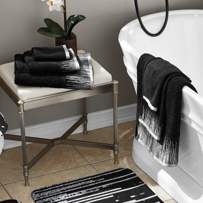 Gilda 6-Piece Towel Set, Silver, large